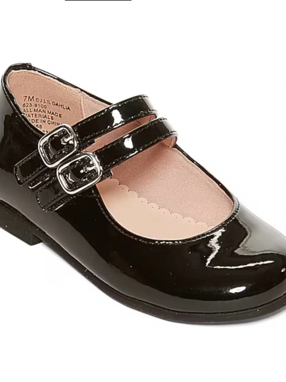 Christie & Hill Kids Black Patent Double-Strap Mary Jane Dress Shoes. New no box